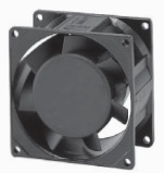 Вентилятор переменного тока, 80X80X25 мм, 220 В,2300 Обор/мин,28,9  м3/час изображение 0