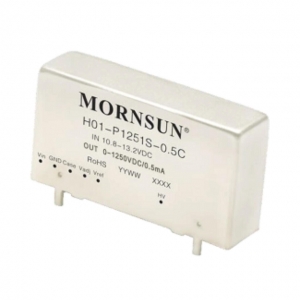 Преобразователь DC/DC Mornsun 0,625 Вт, вход 12 VDC, выход 0~-1250 VDC, 0,5 A, DIP на плату изображение 0