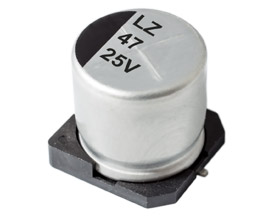Электролитический конденсатор SMD, Ø6.3x7.7 мм, 47 мкФ ±20%, 35 В, 2000 ч, +105 °C изображение 0