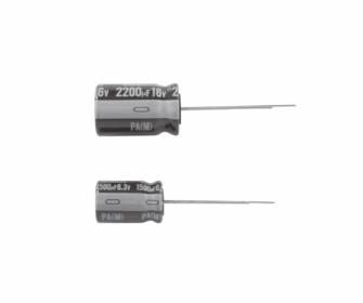 Электролитический конденсатор выводной, Ø8x15 мм, 270 мкФ ±20%, 35 В, 3 000 ч, миниатюрные, низкий импеданс изображение 0