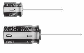 Электролитический конденсатор выводной, Ø6.3x11 мм, 470 мкФ ±20%, 6.3 В, 1 000 ч, широкий температурный диапазон изображение 0