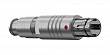 Соединитель цилиндрический кабельный Защёлка Push-Pull, серии MINI-SNAP B, 3 контакта, штырь, пайка на провод, IP68 превью 0