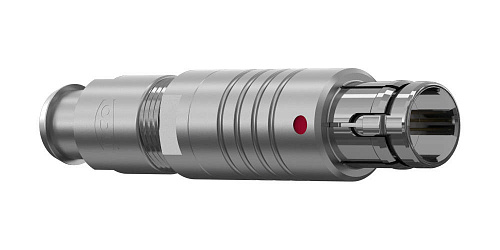 Соединитель цилиндрический кабельный Защёлка Push-Pull, серии MINI-SNAP B, 3 контакта, штырь, пайка на провод, IP68 изображение 0