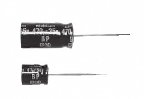 Электролитический конденсатор выводной, Ø8x11.5 мм, 33 мкФ ±20%, 50 В, 1 000 ч, неполярные, широкий температурный диапазон изображение 0