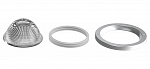 Одиночная линза c алюминиевым холдером и силиконовой прокладкой, круглая, 60 диаграмма, Боросиликатное стекло, IP, 78*78*40 мм