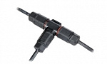 Соединитель кабель-кабель, IP67, 6 контактов, для светодиодных светильников, T-образный