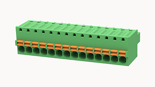 Клеммник, Серия 15EDGKD, Подпружиненный контакт, 14 конт., 12A, 250B, шаг 3.5мм изображение 0