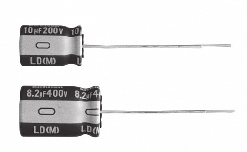 Электролитический конденсатор выводной, Ø6.3x11 мм, 5.6 мкФ ±20%, 200 В, 12 000 ч, миниатюрные, увеличенный срок службы изображение 0