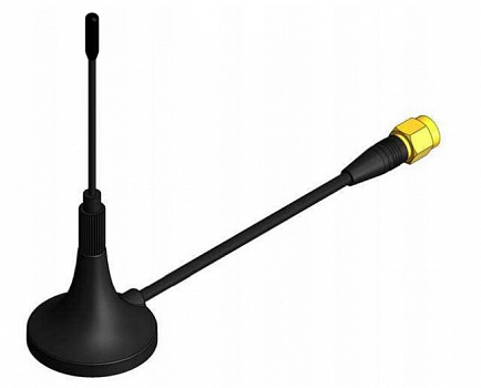 GSM Antenna штырь тонкий, крепление на магнит, SMA коннектор, кабель 3 м изображение 0