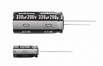 Электролитический конденсатор выводной, Ø12.5x25 мм, 27 мкФ ±20%, 400 В, 2 000 ч, миниатюрные, для специального напряжения