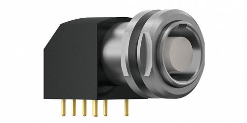 Соединитель цилиндрический панельный Защёлка Push-Pull, серии MINI-SNAP L, 4 контакта, гнездо, пайка на плату, IP50 изображение 0