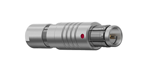 Соединитель цилиндрический кабельный Защёлка Push-Pull, серии MINI-SNAP F, 5 контактов, штырь, пайка на провод, IP68 изображение 0
