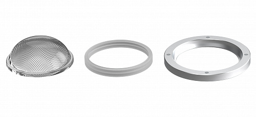 Одиночная линза c алюминиевым холдером и силиконовой прокладкой, круглая, 120 диаграмма, Боросиликатное стекло, IP, 78*78*27.6 мм изображение 0