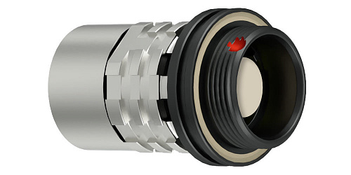 Соединитель цилиндрический кабельный Резьбовая, серии AMC HD, 2 контакта, гнездо, пайка на провод, IP6K8 / IP6K9K изображение 0