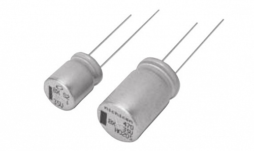 Электролитический конденсатор выводной, Ø10x12.5 мм, 22 мкФ ±20%, 35 В, 1 000 ч, расширенный температурный диапазон, для автоэлектроники изображение 0