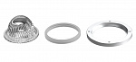 Одиночная линза c алюминиевым холдером и силиконовой прокладкой, круглая, 37 диаграмма, Боросиликатное стекло, IP, 78*78*45, 2 мм