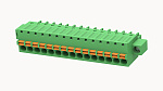 Клеммник, Серия 15EDGKDM, Подпружиненный контакт, 15 конт., 12A, 250B, шаг 3.81мм