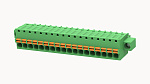 Клеммник, Серия 15EDGKDM, Подпружиненный контакт, 18 конт., 12A, 250B, шаг 3.5мм