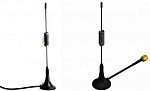 2G/3G антенна, монтаж на магнит, D 29.4x160 мм, разъем SMA прямой, штырь, кабель RG174, 3 м