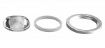 Одиночная линза c алюминиевым холдером и силиконовой прокладкой, круглая, 60*140 диаграмма, Боросиликатное стекло, IP, 78*78*25.5 мм