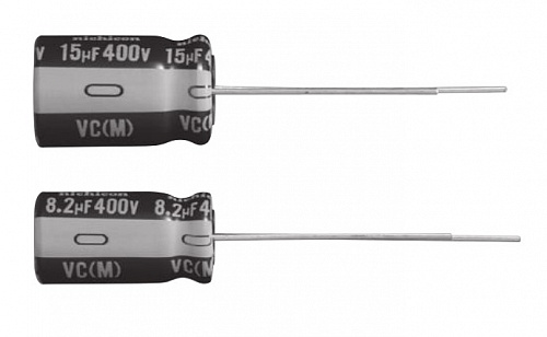 Электролитический конденсатор выводной, Ø8x11.5 мм, 5.6 мкФ ±20%, 400 В, 2 000 ч, высоковольтные, для блоков питания изображение 0