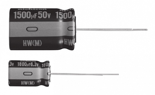 Электролитический конденсатор выводной, Ø8x11.5 мм, 82 мкФ ±20%, 63 В, 10 000 ч, сверхнизкий импеданс изображение 0