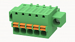 Клеммник, Серия 15EDGKDM, Подпружиненный контакт, 5 конт., 12A, 250B, шаг 3.5мм