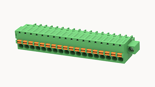 Клеммник, Серия 15EDGKDM, Подпружиненный контакт, 18 конт., 12A, 250B, шаг 3.81мм изображение 0