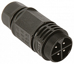 Разъём кабельный, male, 4 контакта, IP68