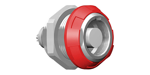 Соединитель цилиндрический панельный Защёлка Push-Pull, серии MEDI-SNAP , 2 контакта, гнездо, пайка на провод, IP50 изображение 0