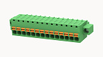 Клеммник, Серия 15EDGKDM, Подпружиненный контакт, 14 конт., 12A, 250B, шаг 3.5мм