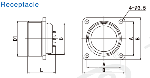 Соединитель электрический цилиндрический, Серия 2PM, Панельный, Контактов: 20, Металл, пайка на провод, Аналог 2РМТ(2РМДТ) изображение 0
