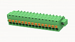 Клеммник, Серия 15EDGKDM, Подпружиненный контакт, 16 конт., 12A, 250B, шаг 3.81мм